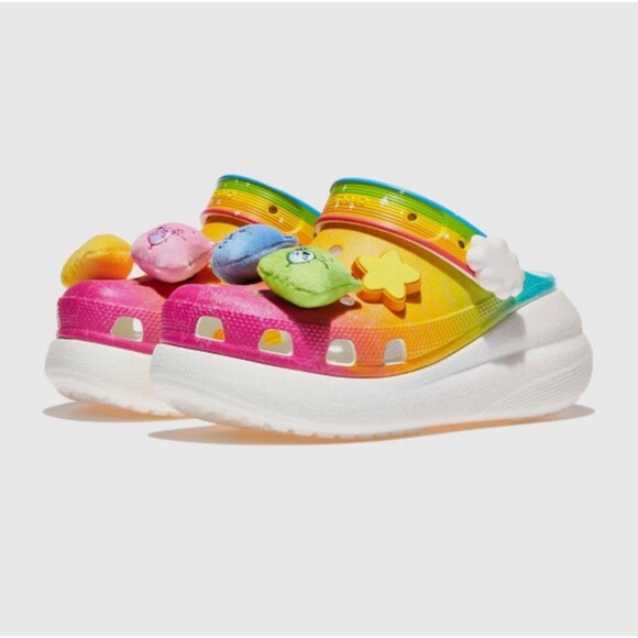 Crocs Care Bears Clog Size Multicolor Light Up S'allume shoes Women's 7 - RARE - Picture 4 of 15